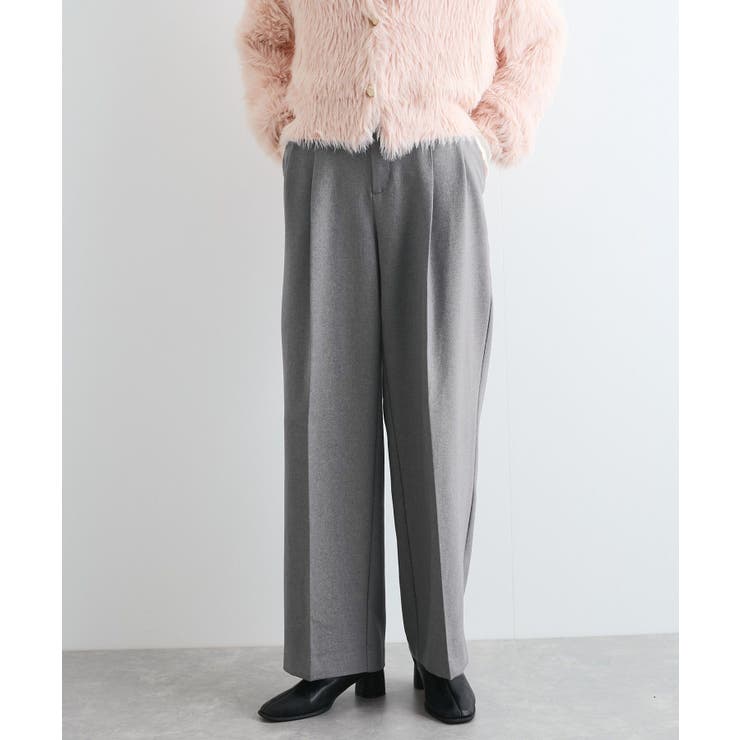 【新色追加】【美easy】ウーリッシュ2タックワイド スラックスパンツ【洗える】 | VIS  | 詳細画像9 