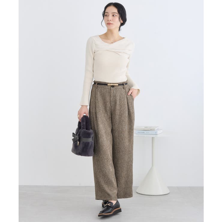 ツイード2タックワイドパンツ | VIS  | 詳細画像13 