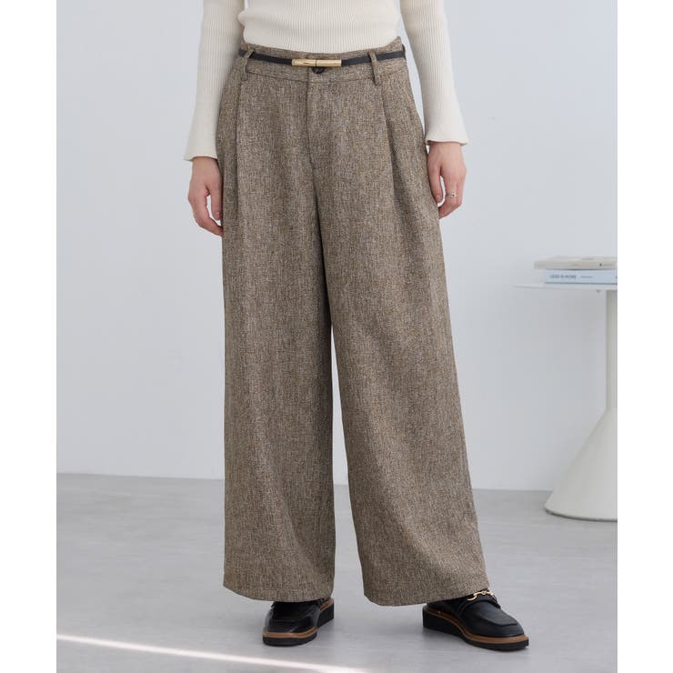 ツイード2タックワイドパンツ | VIS  | 詳細画像14 