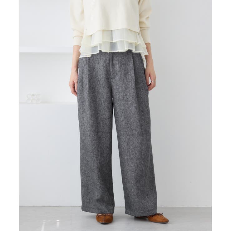 ツイード2タックワイドパンツ | VIS  | 詳細画像4 