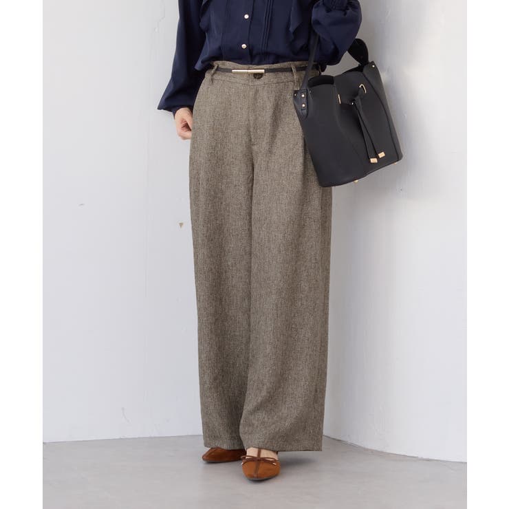 ツイード2タックワイドパンツ | VIS  | 詳細画像8 