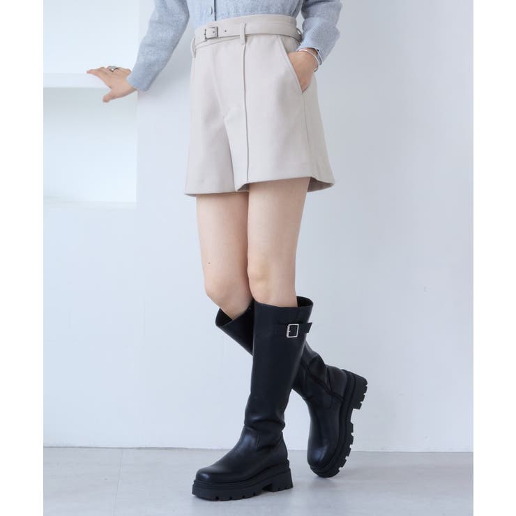 ジャージメルトンベルト付きショートパンツ | VIS  | 詳細画像19 