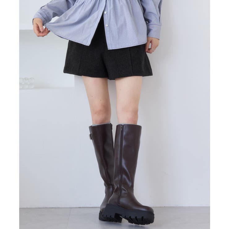 ジャージメルトンベルト付きショートパンツ | VIS  | 詳細画像4 