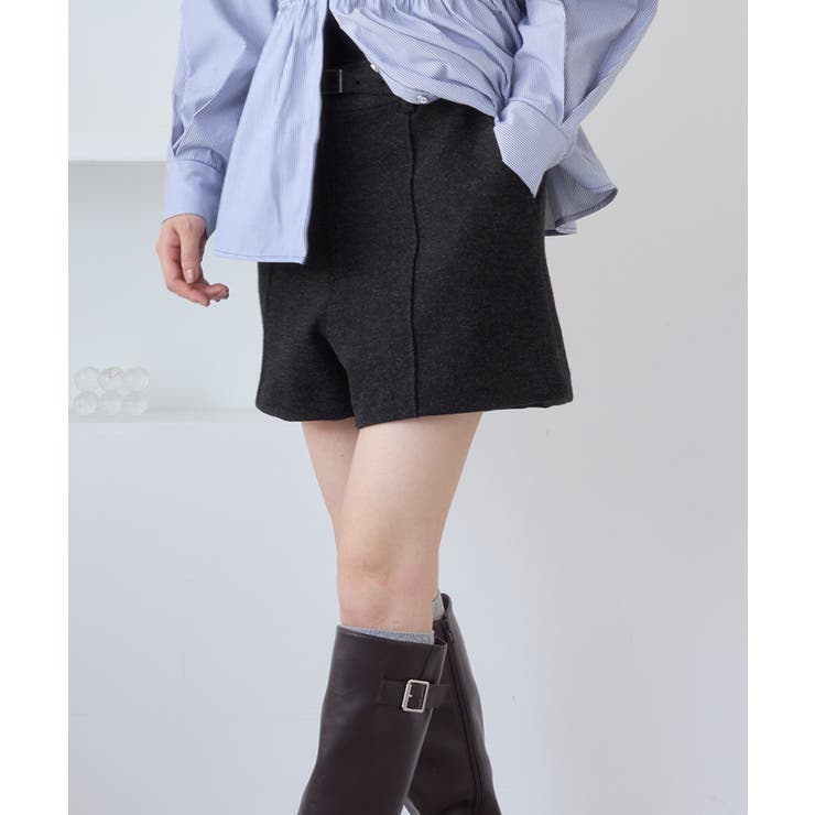 ジャージメルトンベルト付きショートパンツ | VIS  | 詳細画像5 