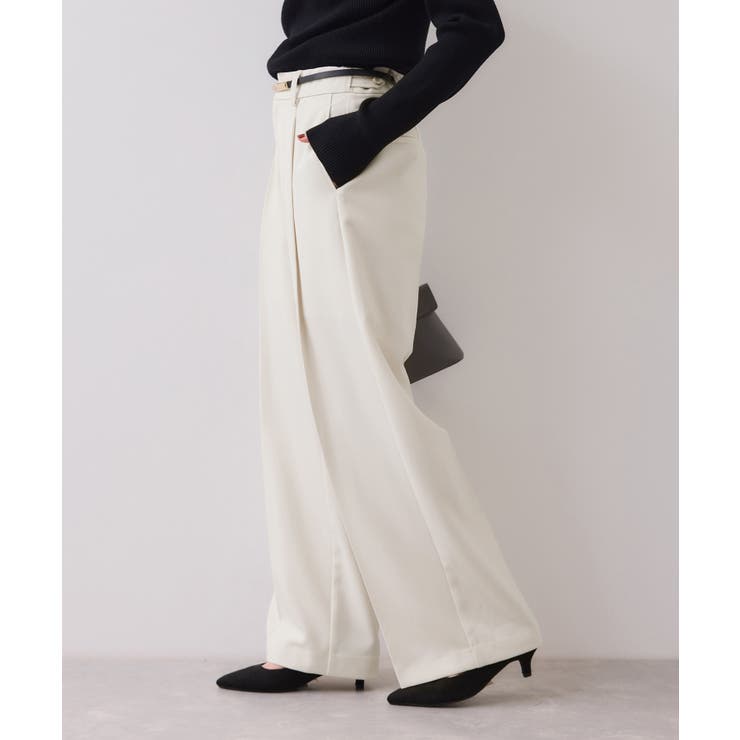 【美easy】ウーリッシュワンタックワイドパンツ【セットアップ対応/洗える】 | VIS  | 詳細画像11 