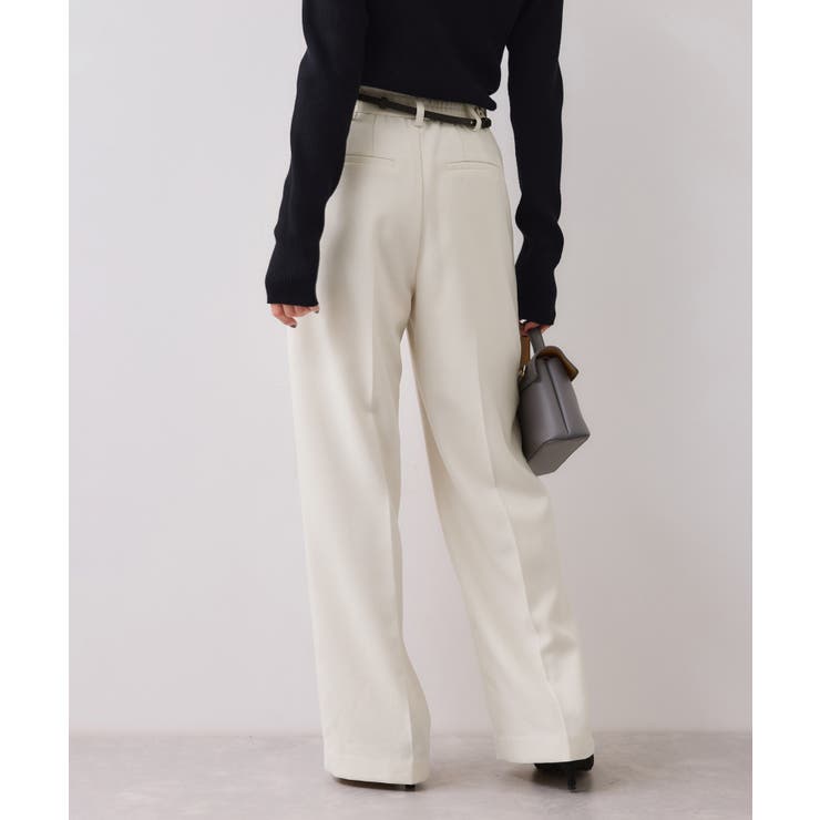 【美easy】ウーリッシュワンタックワイドパンツ【セットアップ対応/洗える】 | VIS  | 詳細画像12 