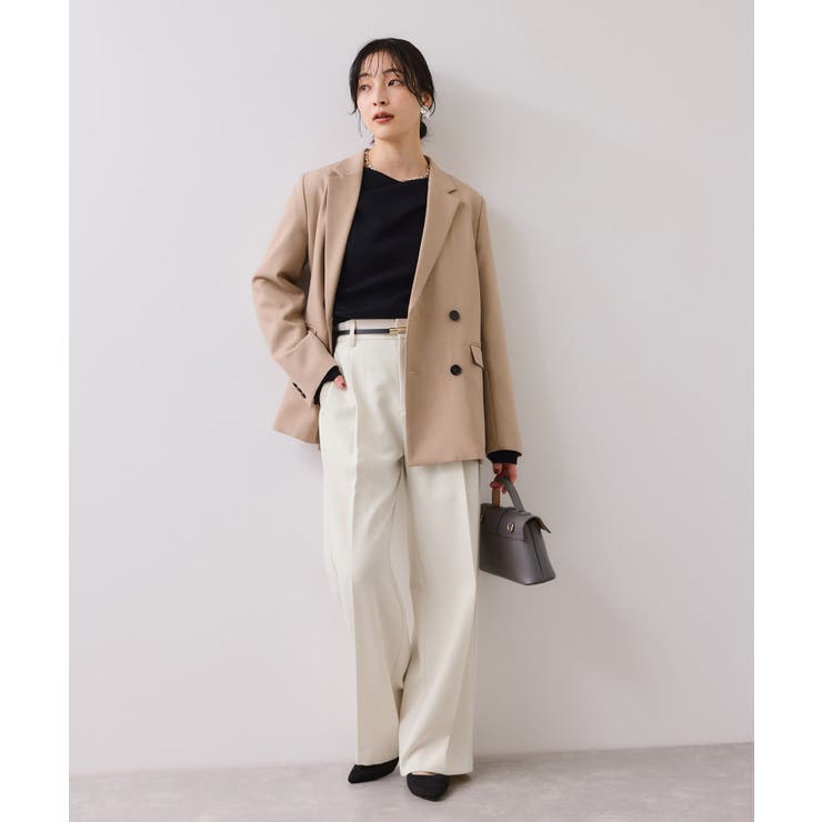 【美easy】ウーリッシュワンタックワイドパンツ【セットアップ対応/洗える】 | VIS  | 詳細画像13 