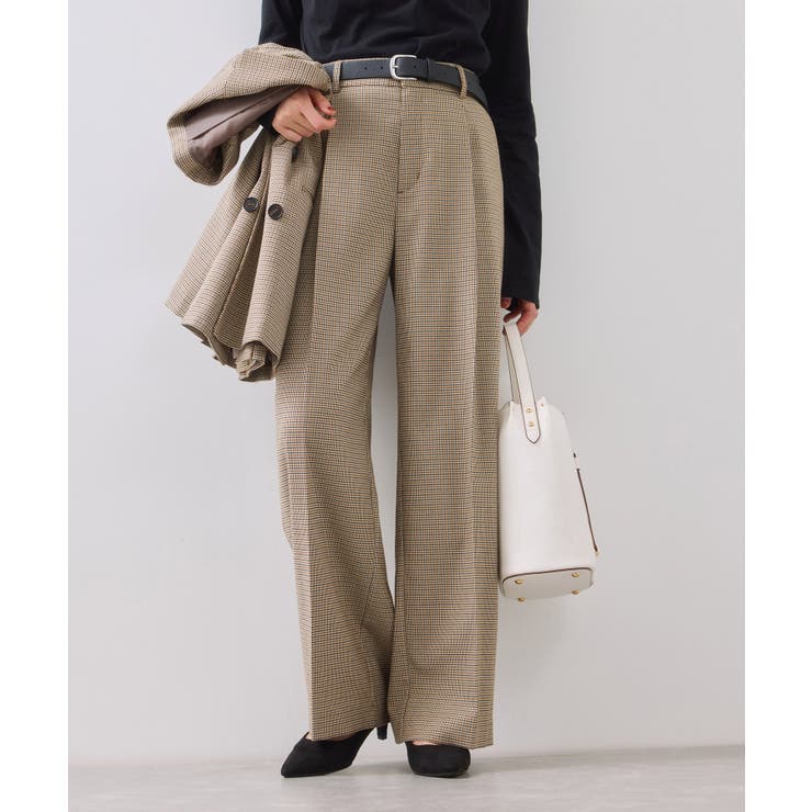 【美easy】ウーリッシュワンタックワイドパンツ【セットアップ対応/洗える】 | VIS  | 詳細画像16 