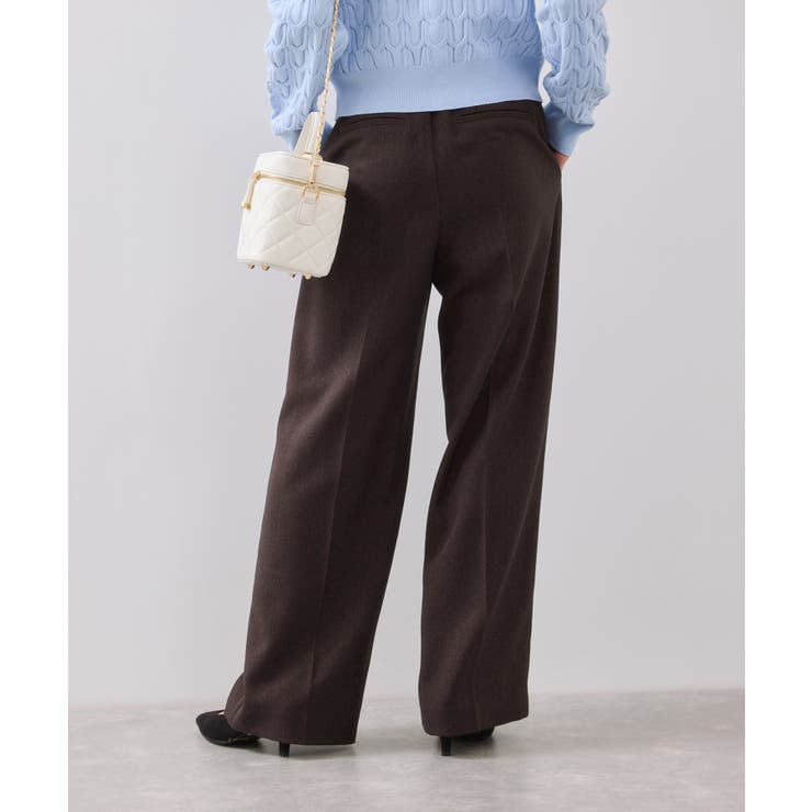 【美easy】ウーリッシュワンタックワイドパンツ【セットアップ対応/洗える】 | VIS  | 詳細画像21 