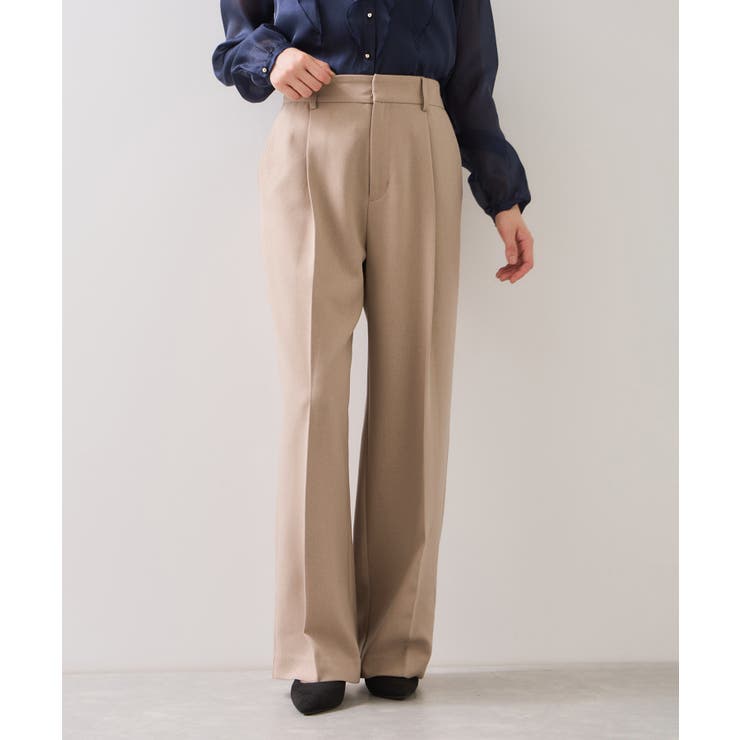 【美easy】ウーリッシュワンタックワイドパンツ【セットアップ対応/洗える】 | VIS  | 詳細画像24 