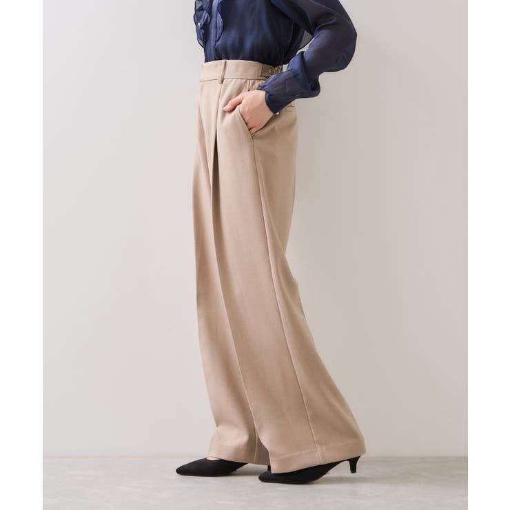 【美easy】ウーリッシュワンタックワイドパンツ【セットアップ対応/洗える】 | VIS  | 詳細画像25 