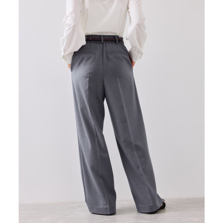 【美easy】ウーリッシュワンタックワイドパンツ【セットアップ対応/洗える】 | VIS  | 詳細画像29 