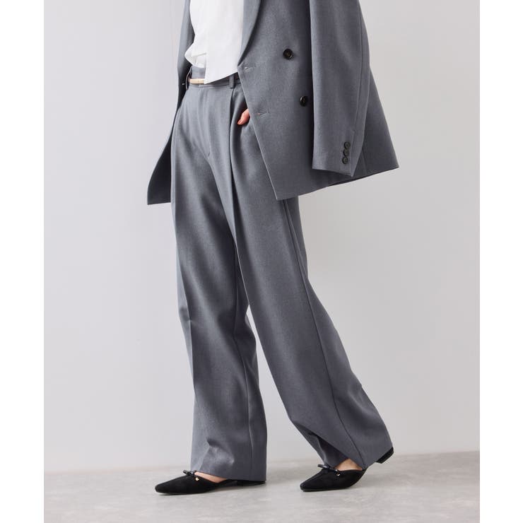 【美easy】ウーリッシュワンタックワイドパンツ【セットアップ対応/洗える】 | VIS  | 詳細画像30 