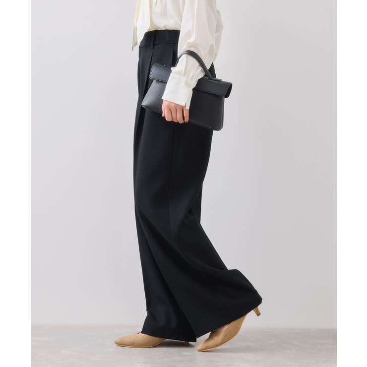 【美easy】ウーリッシュワンタックワイドパンツ【セットアップ対応/洗える】 | VIS  | 詳細画像4 