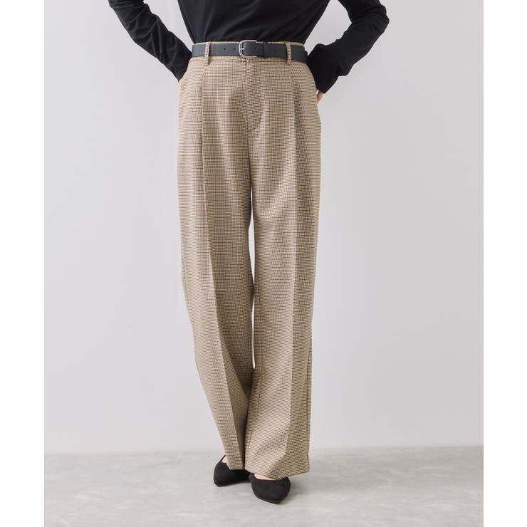 ベージュ系(29) | 【美easy】ウーリッシュワンタックワイドパンツ【セットアップ対応/洗える】 | VIS 