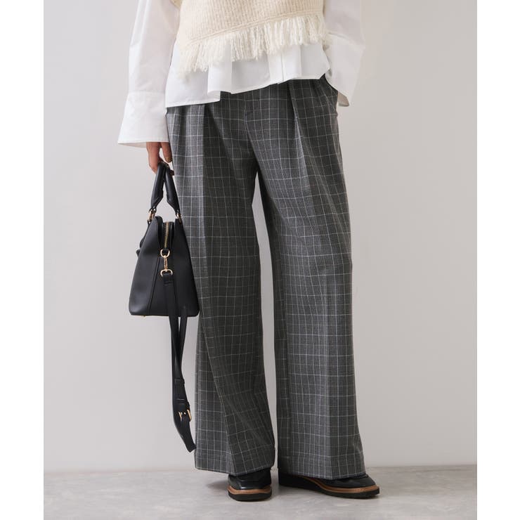 Hot Beautyツータックワイドパンツ/イージーケア | VIS  | 詳細画像1