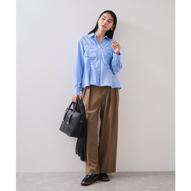 Hot Beautyツータックワイドパンツ/イージーケア | VIS  | 詳細画像2