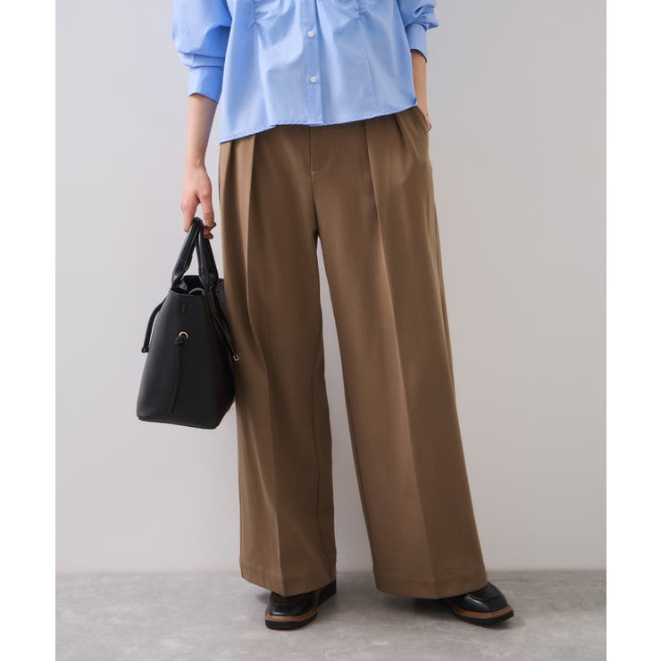 Hot Beautyツータックワイドパンツ/イージーケア | VIS  | 詳細画像3