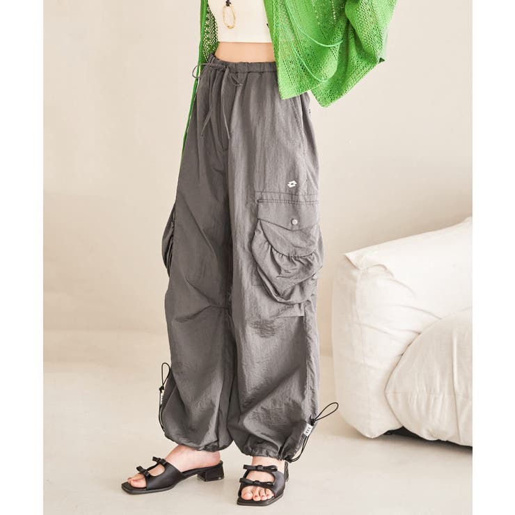 チャコール(06) | 【Lottoコラボ】ナイロンカーゴパンツ | VIS 