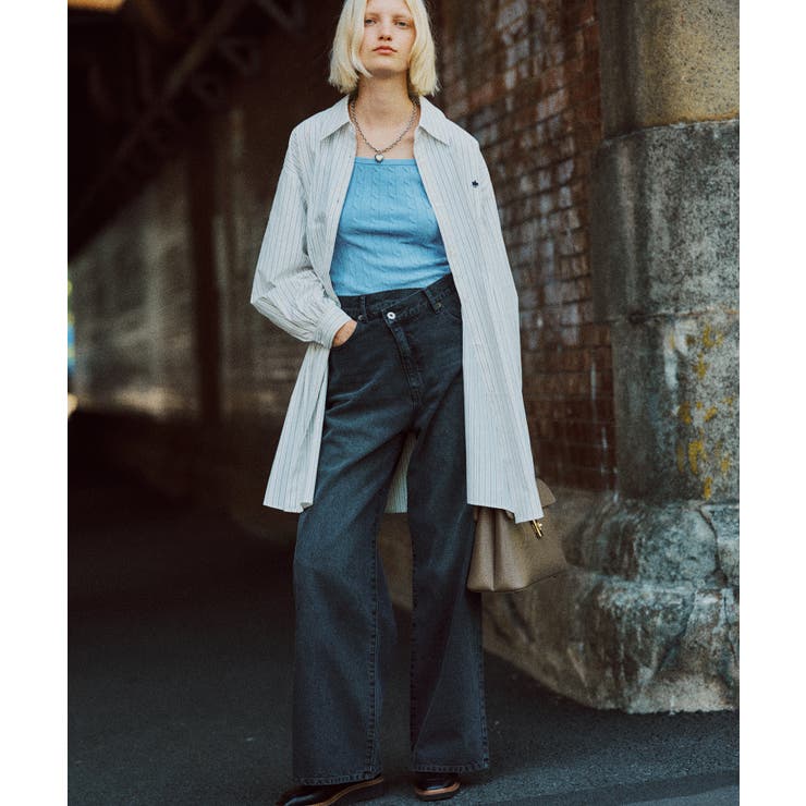 チャコール(06) | 【POLO BCS】VIS別注クロスベルトストレートワイドデニム | VIS 