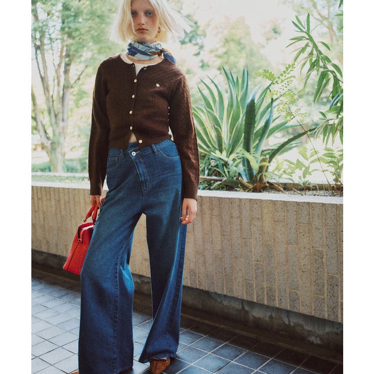 ブルー(44) | 【POLO BCS】VIS別注クロスベルトストレートワイドデニム | VIS 