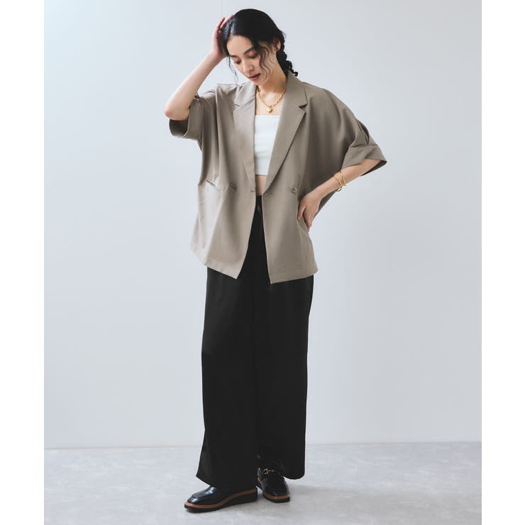 【WEB/一部店舗限定】配色サイドラインサテンイージーパンツ | VIS  | 詳細画像26 