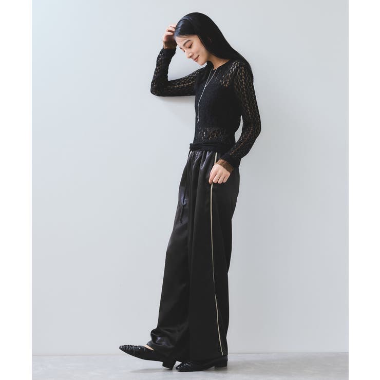 【WEB/一部店舗限定】配色サイドラインサテンイージーパンツ | VIS  | 詳細画像28 