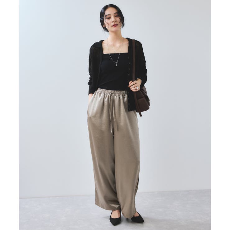 【WEB/一部店舗限定】配色サイドラインサテンイージーパンツ | VIS  | 詳細画像32 