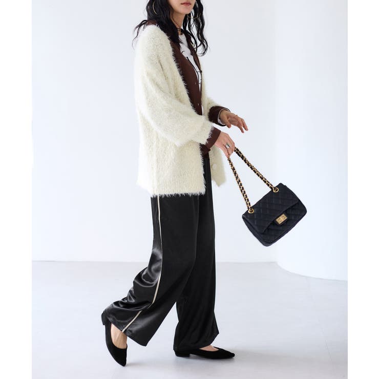 【WEB/一部店舗限定】配色サイドラインサテンイージーパンツ | VIS  | 詳細画像7 