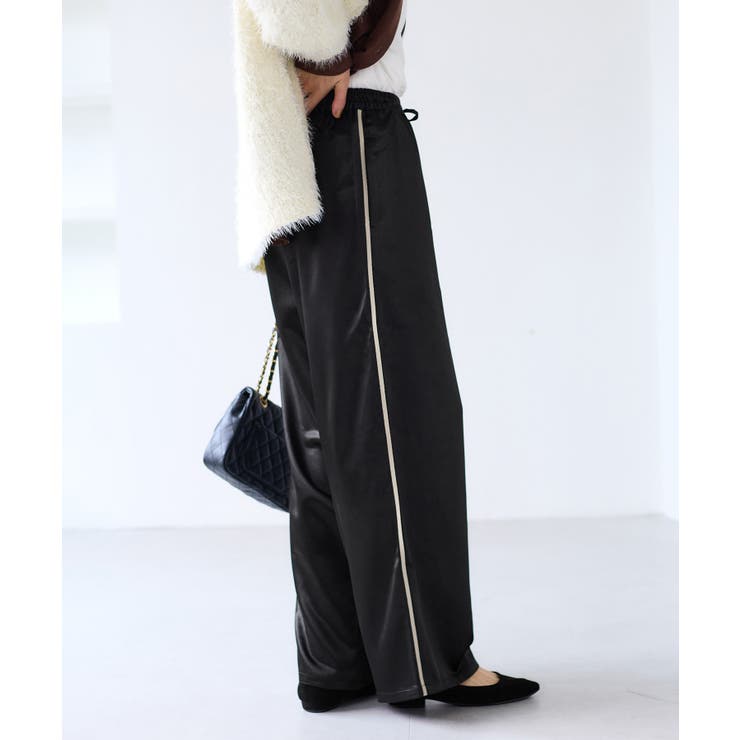 【WEB/一部店舗限定】配色サイドラインサテンイージーパンツ | VIS  | 詳細画像8 