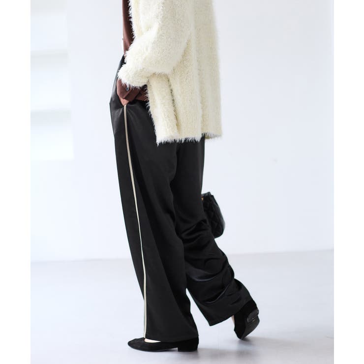 【WEB/一部店舗限定】配色サイドラインサテンイージーパンツ | VIS  | 詳細画像9 