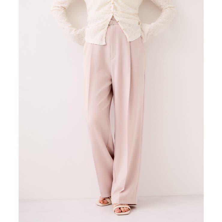 【WEB限定】美easyリネンライクベルテッドストレートパンツ イージーケア 接… | VIS  | 詳細画像10 