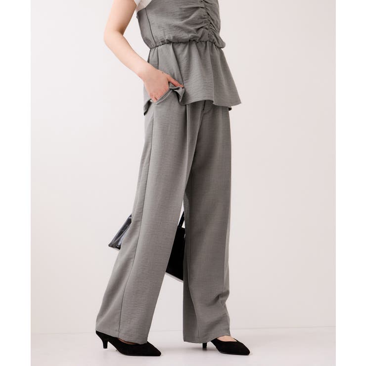 【WEB限定】美easyリネンライクベルテッドストレートパンツ イージーケア 接… | VIS  | 詳細画像17 