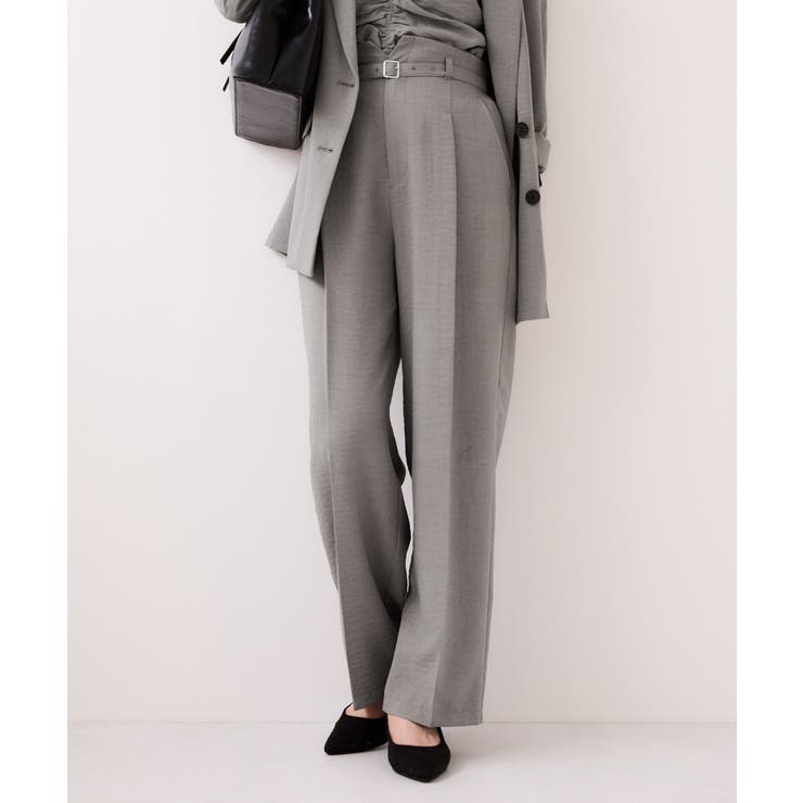 【WEB限定】美easyリネンライクベルテッドストレートパンツ イージーケア 接… | VIS  | 詳細画像20 