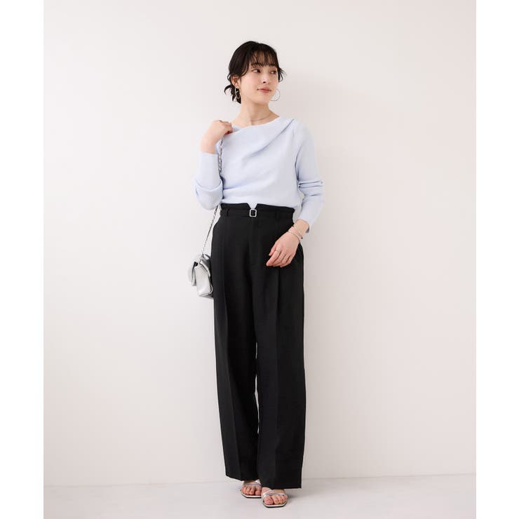 【WEB限定】美easyリネンライクベルテッドストレートパンツ イージーケア 接… | VIS  | 詳細画像21 