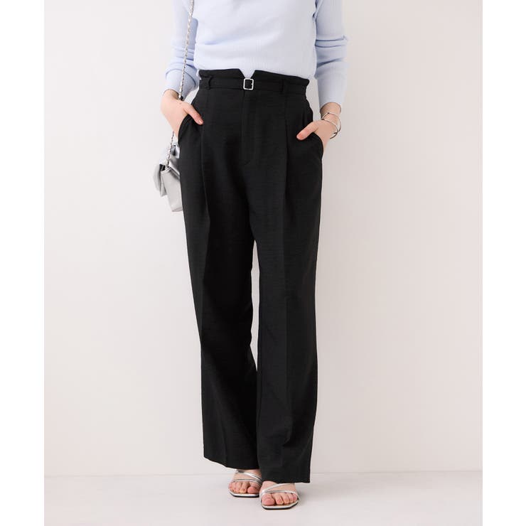 【WEB限定】美easyリネンライクベルテッドストレートパンツ イージーケア 接… | VIS  | 詳細画像22 