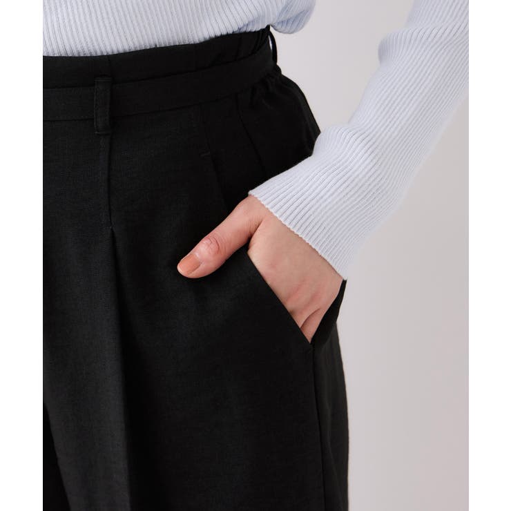 【WEB限定】美easyリネンライクベルテッドストレートパンツ イージーケア 接… | VIS  | 詳細画像30 