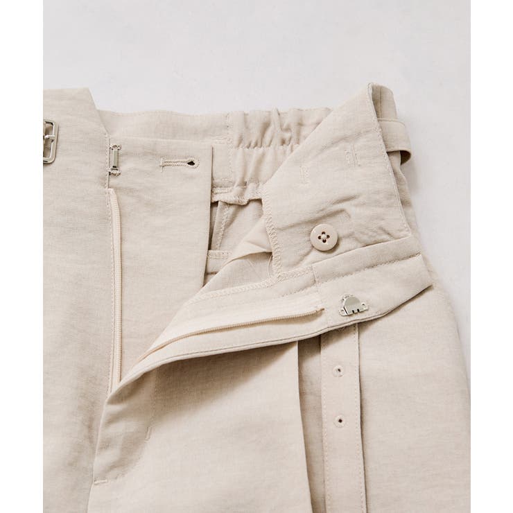 【WEB限定】美easyリネンライクベルテッドストレートパンツ イージーケア 接… | VIS  | 詳細画像32 