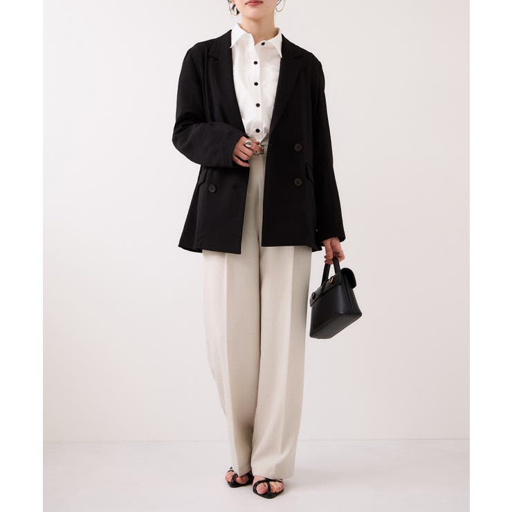 【WEB限定】美easyリネンライクベルテッドストレートパンツ イージーケア 接… | VIS  | 詳細画像7 