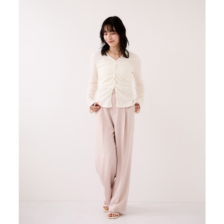 【WEB限定】美easyリネンライクベルテッドストレートパンツ イージーケア 接… | VIS  | 詳細画像8 