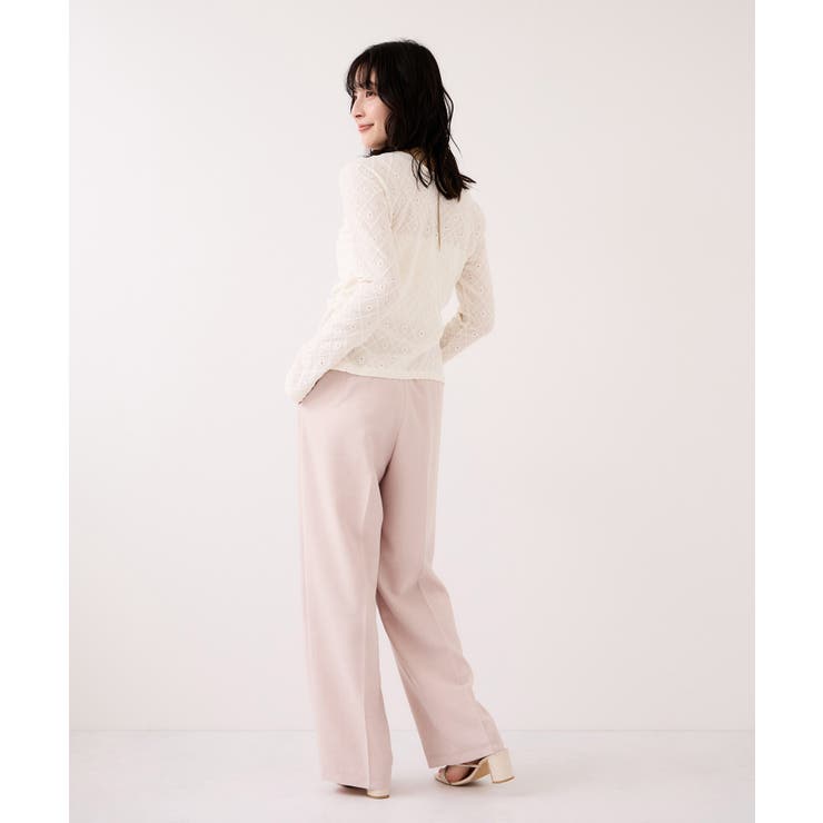 【WEB限定】美easyリネンライクベルテッドストレートパンツ イージーケア 接… | VIS  | 詳細画像9 