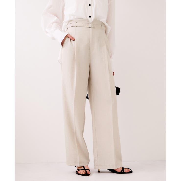 キナリ(16) | 【WEB限定】美easyリネンライクベルテッドストレートパンツ イージーケア 接… | VIS 