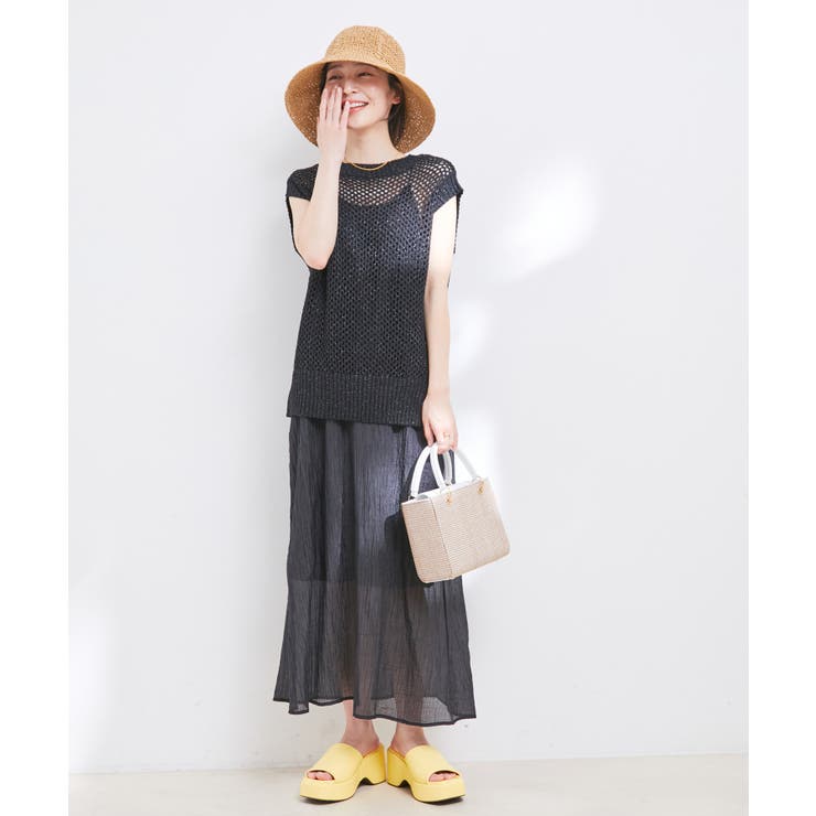 ライン編み雑材ペーパーハット | VIS  | 詳細画像2 