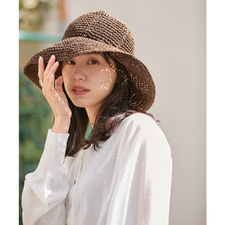 ライン編み雑材ペーパーハット | VIS  | 詳細画像8 