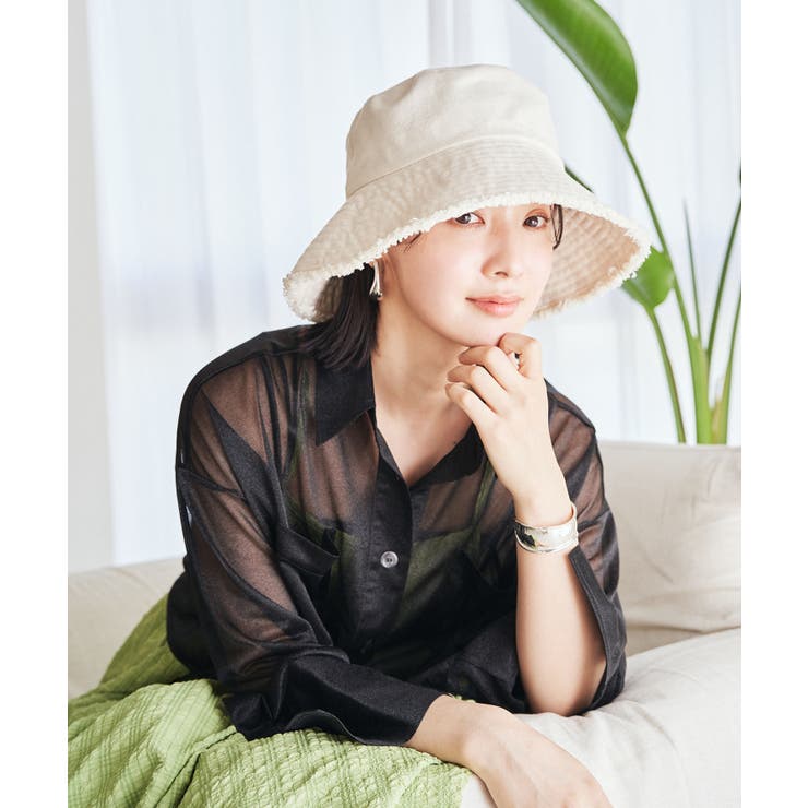 【抗菌防臭】キャンバスフリンジつば広ハット【ワイヤー入り】 | VIS  | 詳細画像2 