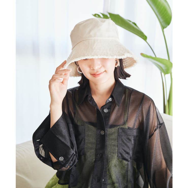 【抗菌防臭】キャンバスフリンジつば広ハット【ワイヤー入り】 | VIS  | 詳細画像3 