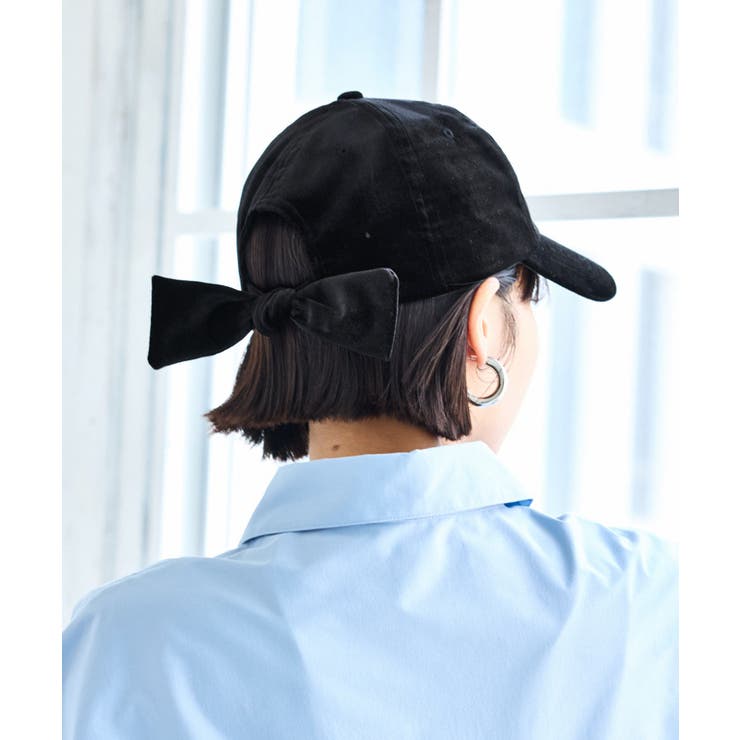 ブラック(01) | バックリボンベロアキャップ | VIS 