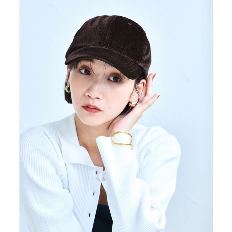 ブラウン(20) | バックリボンベロアキャップ | VIS 