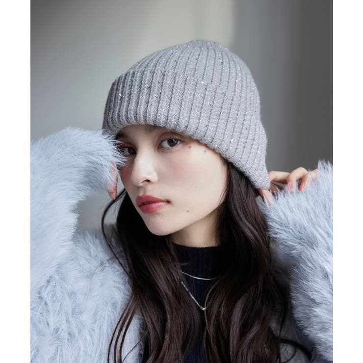 スパンコールラメニット帽 | VIS  | 詳細画像2 