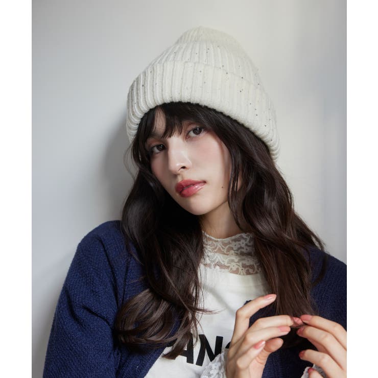 スパンコールラメニット帽 | VIS  | 詳細画像3 